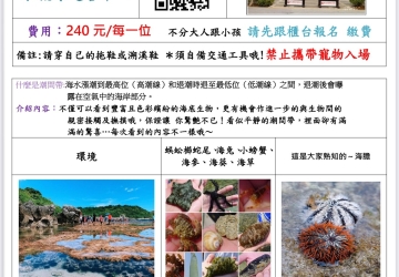 潮間帶生態導覽